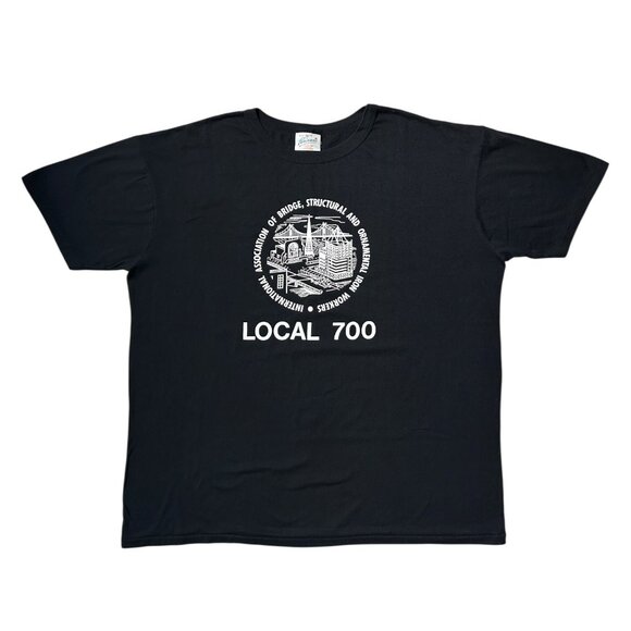 80s 90s vintage Iron Workers Union T-shirt single stitch XXL Local 700. - Picture 1 of 6
